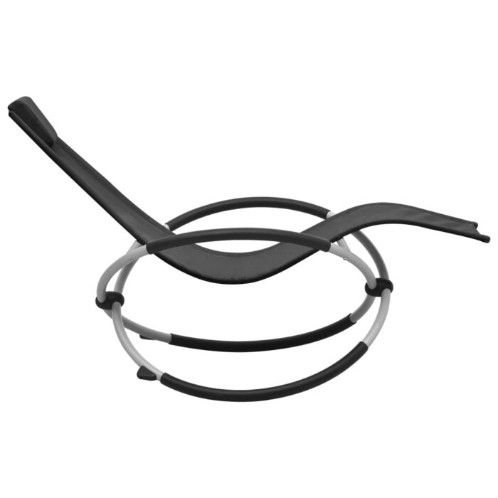 Chaise longue pour enfants Acier Noir – Image 2