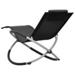 Chaise longue pour enfants Acier Noir – Image 3