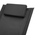 Chaise longue pour enfants Acier Noir – Image 4