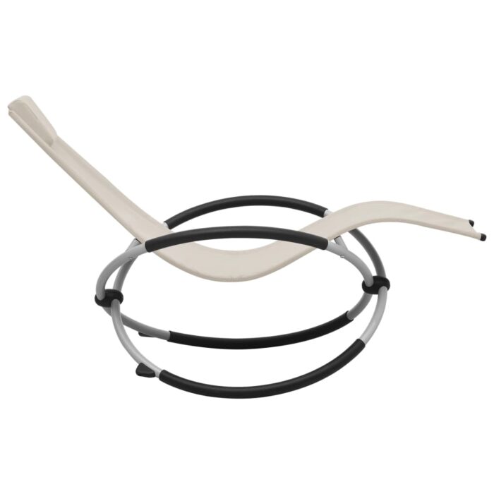 Chaise longue pour enfants Acier Crème – Image 2