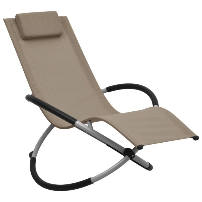 Chaise longue pour enfants Acier Taupe – Image 1