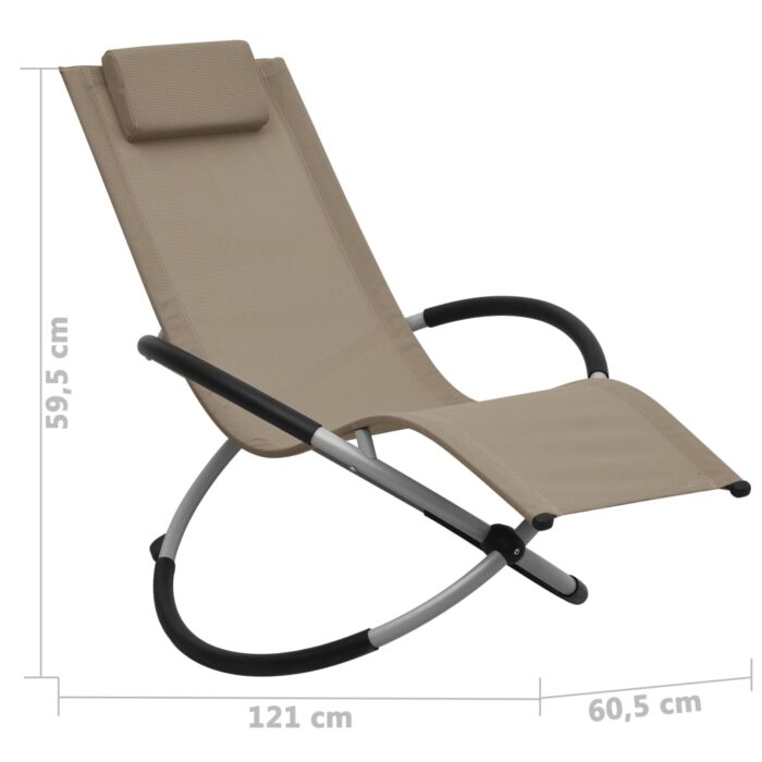 Chaise longue pour enfants Acier Taupe – Image 5