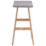 Chaise de bar Gris clair Tissu – Image 2