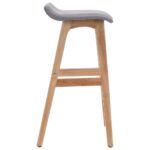 Chaise de bar Gris clair Tissu – Image 3