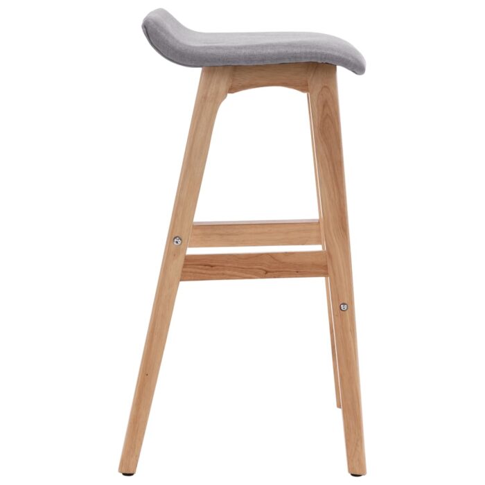 Chaise de bar Gris clair Tissu – Image 3