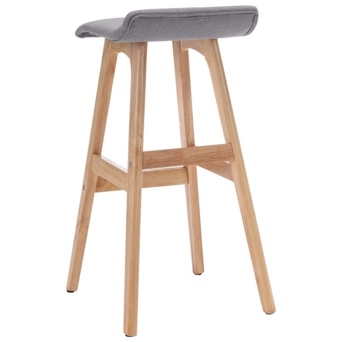 Chaise de bar Gris clair Tissu – Image 4