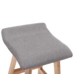 Chaise de bar Gris clair Tissu – Image 5