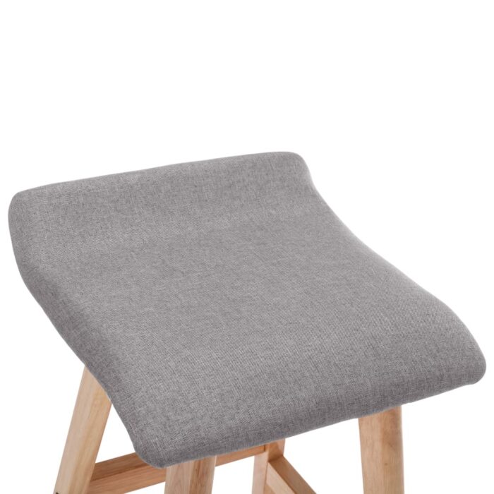 Chaise de bar Gris clair Tissu – Image 5