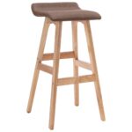 Chaise de bar Taupe Tissu