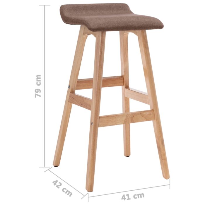 Chaise de bar Taupe Tissu – Image 6