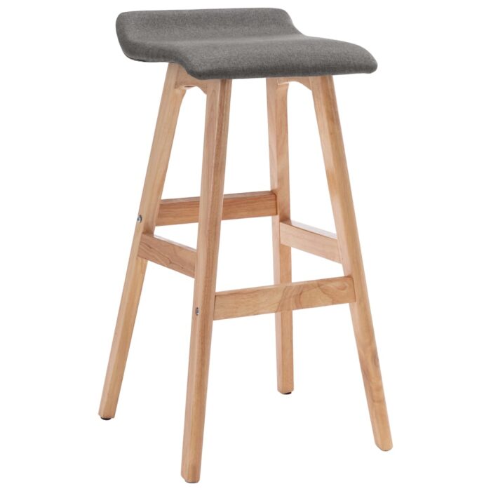 Tabourets de bar lot de 2 gris foncé tissu – Image 2
