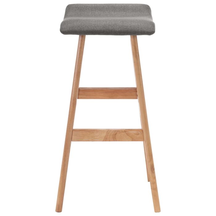 Tabourets de bar lot de 2 gris foncé tissu – Image 3