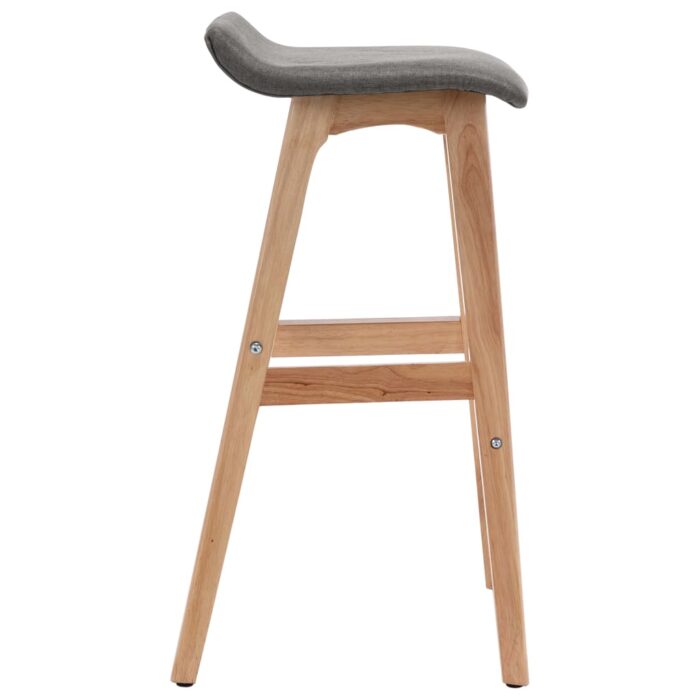 Tabourets de bar lot de 2 gris foncé tissu – Image 4
