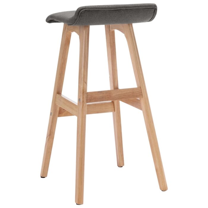 Tabourets de bar lot de 2 gris foncé tissu – Image 5