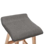 Tabourets de bar lot de 2 gris foncé tissu – Image 6
