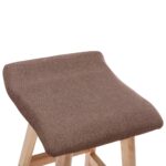 Tabourets de bar lot de 2 taupe tissu – Image 6