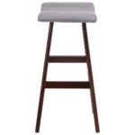 Tabourets de bar lot de 2 gris clair tissu – Image 3