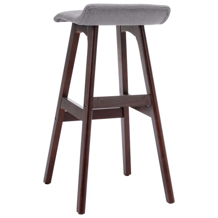 Tabourets de bar lot de 2 gris clair tissu – Image 5