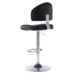 Tabouret de bar Noir Similicuir – Image 3