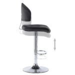 Tabouret de bar Noir Similicuir – Image 4