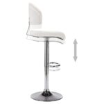 Tabouret de bar Blanc Similicuir – Image 4