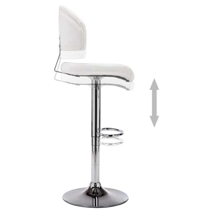 Tabouret de bar Blanc Similicuir – Image 4