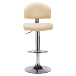 Tabouret de bar Crème Similicuir – Image 2
