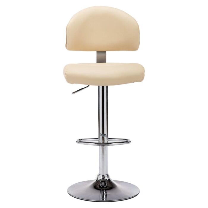 Tabouret de bar Crème Similicuir – Image 2