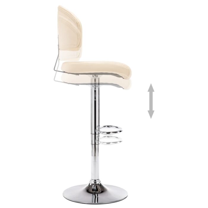 Tabouret de bar Crème Similicuir – Image 4