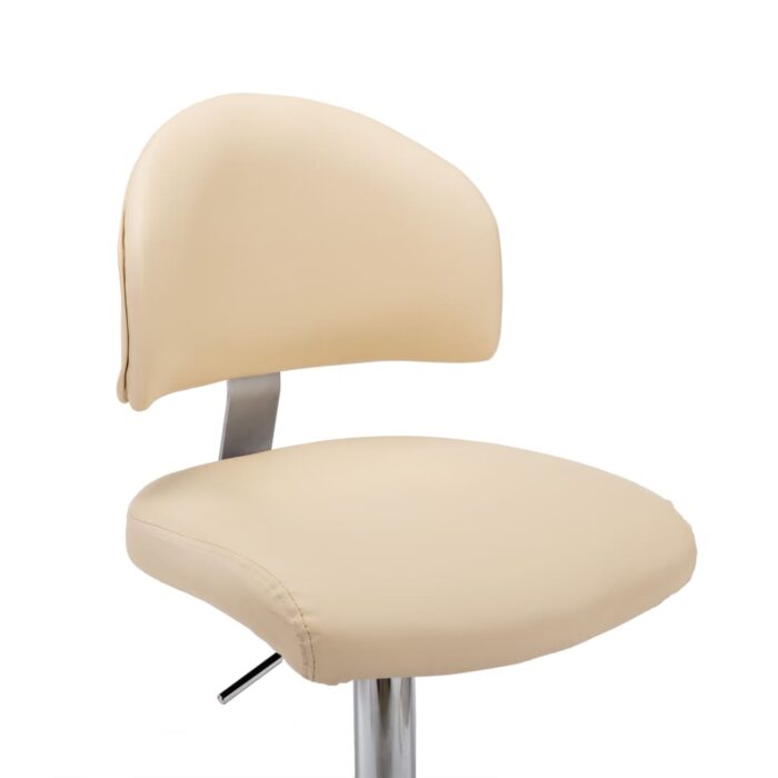 Tabouret de bar Crème Similicuir – Image 5