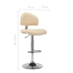 Tabouret de bar Crème Similicuir – Image 6