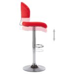 Tabouret de bar Rouge Similicuir – Image 4