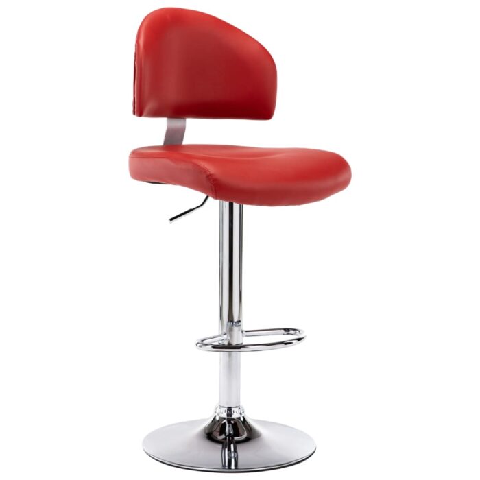 Tabouret de bar Rouge bordeaux Similicuir – Image 1