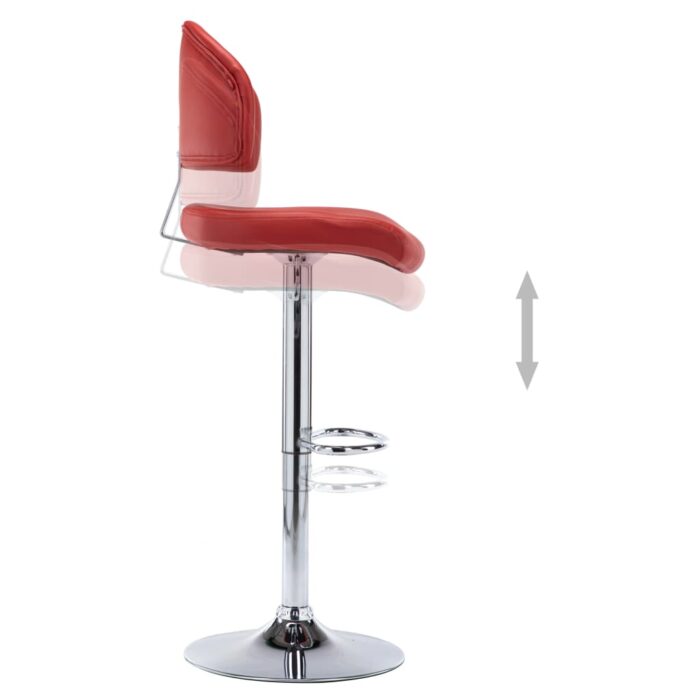 Tabouret de bar Rouge bordeaux Similicuir – Image 5
