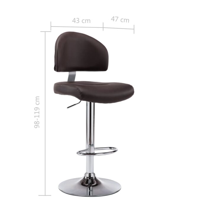 Tabouret de bar Marron Similicuir – Image 6