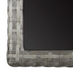 Table de jardin Anthracite 110x53x72 cm Verre et résine tressée – Image 4
