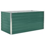 Jardinière 160 x 80 x 77 cm Acier galvanisé Vert – Image 2