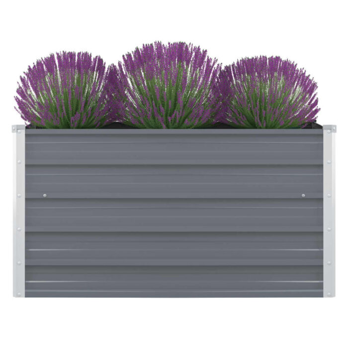 VXL8719883756646_a_en_hd_1.jpg Jardinière 100 x 100 x 45 cm Acier galvanisé Gris – Image 1