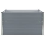 Jardinière 100 x 100 x 45 cm Acier galvanisé Gris – Image 3