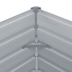 Jardinière 100 x 100 x 45 cm Acier galvanisé Gris – Image 4
