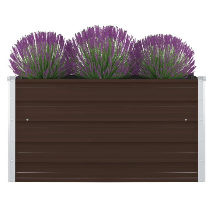 VXL8719883756653_a_en_hd_1.jpg Jardinière 100 x 100 x 45 cm Acier galvanisé Marron – Image 1