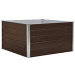Jardinière 100 x 100 x 45 cm Acier galvanisé Marron – Image 2