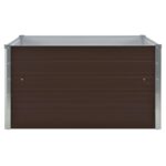 Jardinière 100 x 100 x 45 cm Acier galvanisé Marron – Image 3