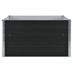 Jardinière 100 x 100 x 45 cm Acier galvanisé Anthracite – Image 3