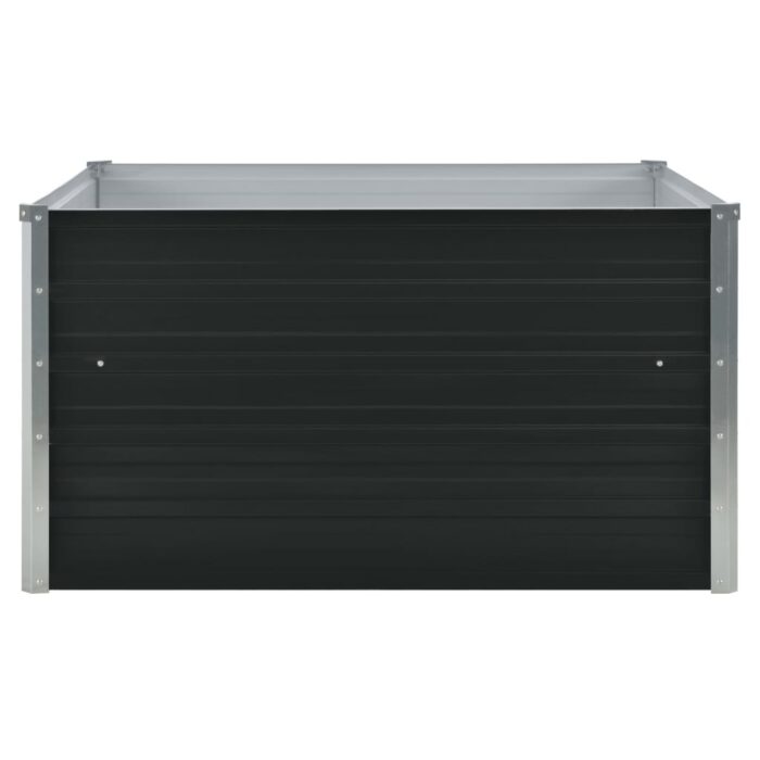 Jardinière 100 x 100 x 45 cm Acier galvanisé Anthracite – Image 3