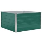 Jardinière 100 x 100 x 45 cm Acier galvanisé Vert – Image 2