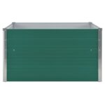 Jardinière 100 x 100 x 45 cm Acier galvanisé Vert – Image 3