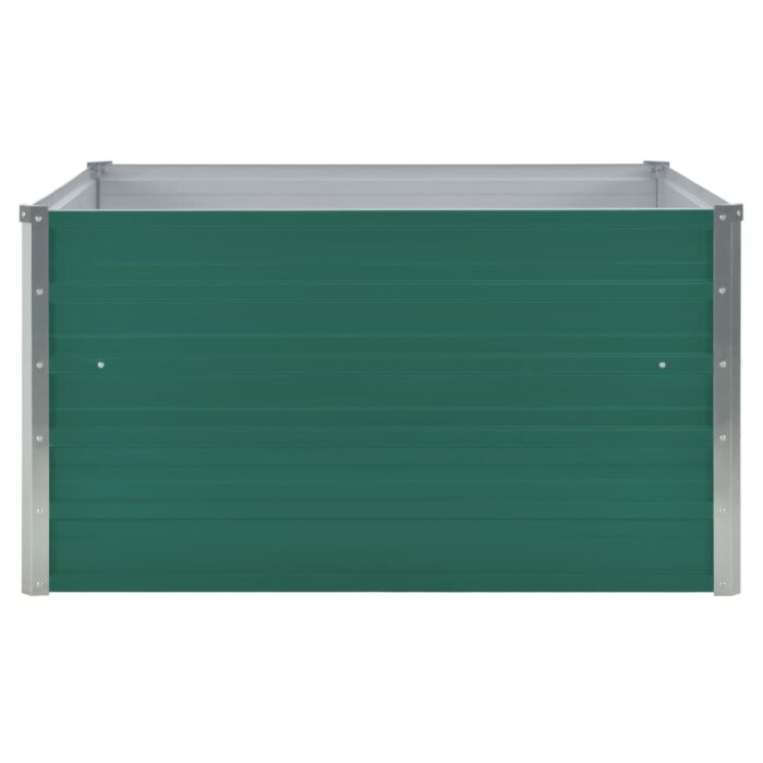 Jardinière 100 x 100 x 45 cm Acier galvanisé Vert – Image 3