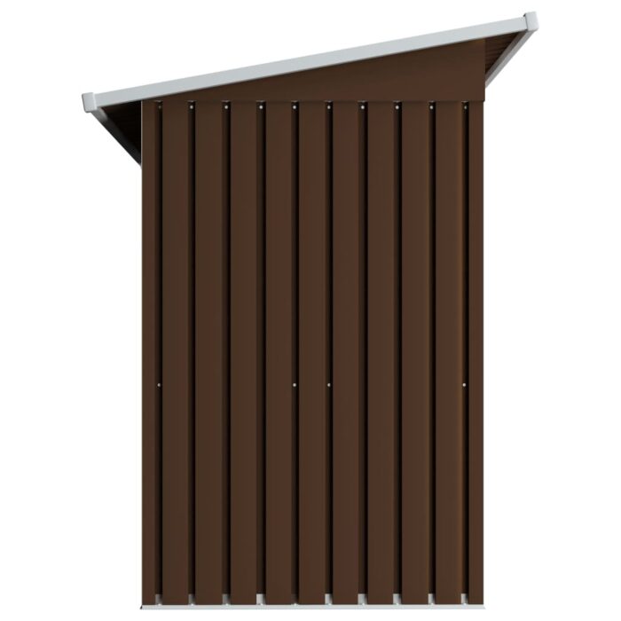 Abri de stockage pour jardin Marron 194x121x181 cm Acier – Image 5