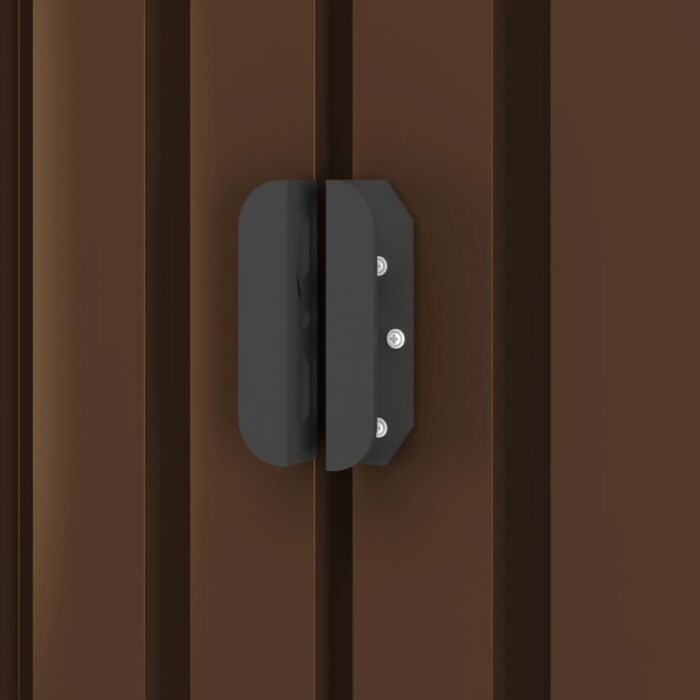 Abri de stockage pour jardin Marron 204x132x186 cm Acier – Image 2